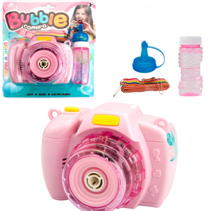 Juguete eléctrico con cámara de burbujas para niños.