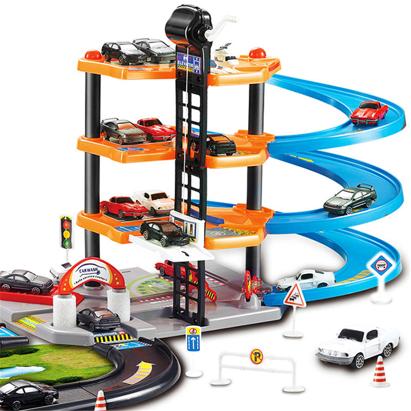juguetes modelo de estacionamiento